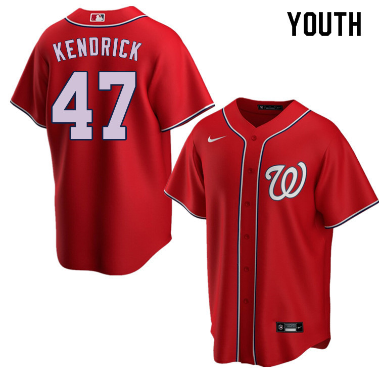 Nike Youth #47 Howie Kendrick Washington Nationals Baseball Jerseys Sale-Red